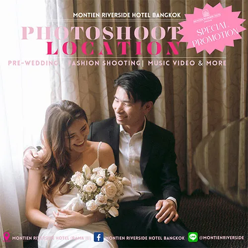 Your top-notch veune rental rates for photoshoot packages. Perfect for Pre-wedding photoshoots | Montien Riverside Hotel